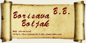 Borisava Boljak vizit kartica